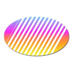 Abstract-lines-mockup-oblique Oval Magnet