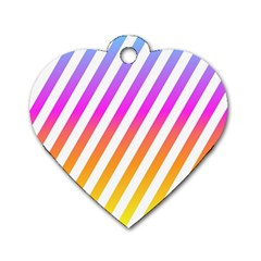 Abstract-lines-mockup-oblique Dog Tag Heart (two Sides)