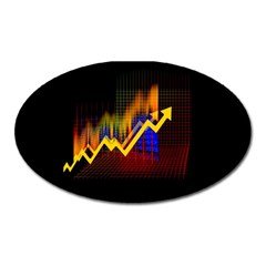 Logo-finance-economy-statistics Oval Magnet