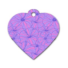 Flower-b 001 Dog Tag Heart (one Side) by nate14shop