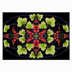 Pattern-berry-red-currant-plant Large Glasses Cloth