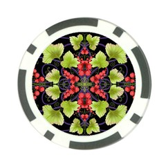 Pattern-berry-red-currant-plant Poker Chip Card Guard