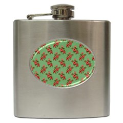 Flowers-b 002 Hip Flask (6 Oz) by nate14shop