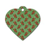 Flowers-b 002 Dog Tag Heart (Two Sides) Front