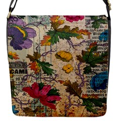 Flowers-b 003 Flap Closure Messenger Bag (S)