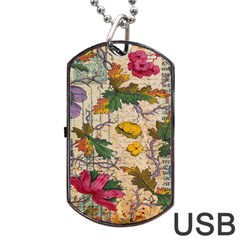 Flowers-b 003 Dog Tag Usb Flash (two Sides) by nate14shop