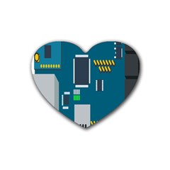 Amphisbaena Two Platform Dtn Node Vector File Rubber Coaster (heart)