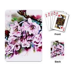 Watercolour-cherry-blossoms Playing Cards Single Design (rectangle) by Jancukart