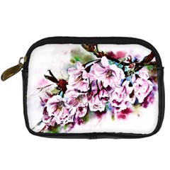 Watercolour-cherry-blossoms Digital Camera Leather Case