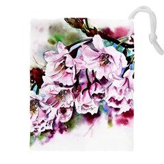 Watercolour-cherry-blossoms Drawstring Pouch (4xl) by Jancukart
