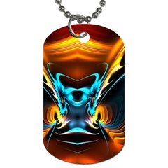 Duck-crazy-duck-abstract Dog Tag (one Side) by Jancukart