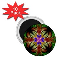 Fractal-abstract-flower-floral- -- 1 75  Magnets (10 Pack) 