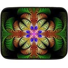 Fractal-abstract-flower-floral- -- Double Sided Fleece Blanket (mini) 