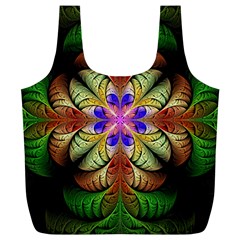 Fractal-abstract-flower-floral- -- Full Print Recycle Bag (xl)