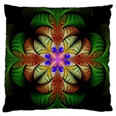 Fractal-abstract-flower-floral- -- Standard Flano Cushion Case (one Side) by Wegoenart