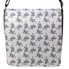 Robot Dog Drawing Motif Pattern Flap Closure Messenger Bag (s) by dflcprintsclothing