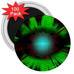 Eye To The Soul 3  Magnets (100 Pack) by Thespacecampers