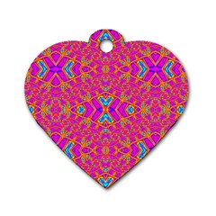 Pink Vacation Dog Tag Heart (two Sides) by Thespacecampers