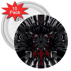 Abstract-artwork-art-fractal 3  Buttons (10 Pack) 