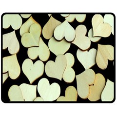 Heart-003 Double Sided Fleece Blanket (medium)  by nate14shop