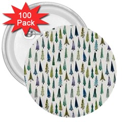 Christmas Tree 3  Buttons (100 Pack) 