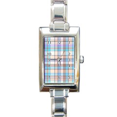 Plaid Rectangle Italian Charm Watch by nate14shop