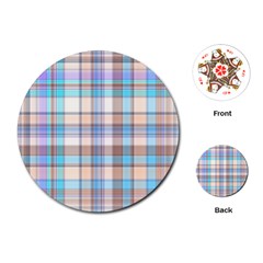 Plaid Playing Cards Single Design (round) by nate14shop