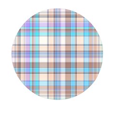 Plaid Mini Round Pill Box (pack Of 5) by nate14shop