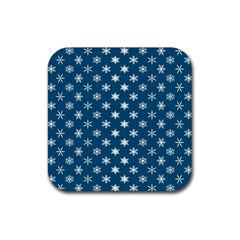 Snowflakes 001 Rubber Coaster (square)