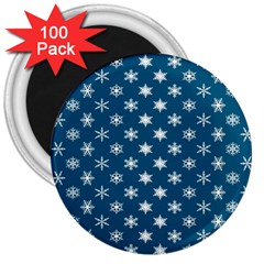 Snowflakes 001 3  Magnets (100 Pack) by nate14shop