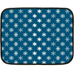 Snowflakes 001 Double Sided Fleece Blanket (mini)  by nate14shop