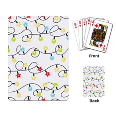 Christmas-light-bulbs-seamless-pattern-colorful-xmas-garland,white Playing Cards Single Design (rectangle)