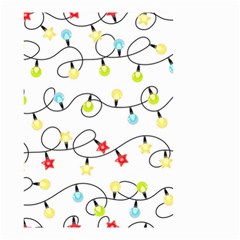 Christmas-light-bulbs-seamless-pattern-colorful-xmas-garland,white Small Garden Flag (Two Sides)