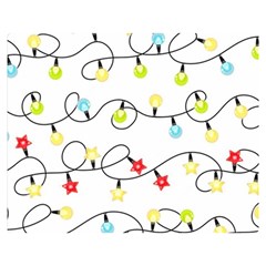 Christmas-light-bulbs-seamless-pattern-colorful-xmas-garland,white Double Sided Flano Blanket (medium)  by nate14shop