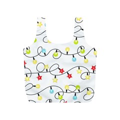 Christmas-light-bulbs-seamless-pattern-colorful-xmas-garland,white Full Print Recycle Bag (s) by nate14shop