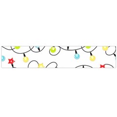 Christmas-light-bulbs-seamless-pattern-colorful-xmas-garland,white Large Flano Scarf 