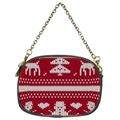 Christmas-seamless-knitted-pattern-background 001 Chain Purse (two Sides) by nate14shop