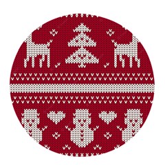 Christmas-seamless-knitted-pattern-background 001 Pop Socket by nate14shop