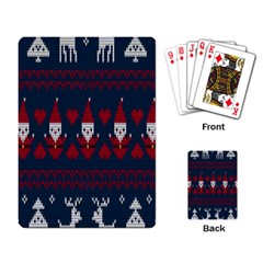 Christmas-seamless-knitted-pattern-background 003 Playing Cards Single Design (rectangle)