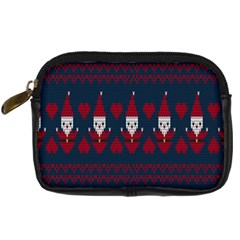 Christmas-seamless-knitted-pattern-background 003 Digital Camera Leather Case