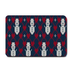 Christmas-seamless-knitted-pattern-background 004 Small Doormat  by nate14shop