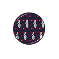 Christmas-seamless-knitted-pattern-background 004 Hat Clip Ball Marker (4 Pack) by nate14shop