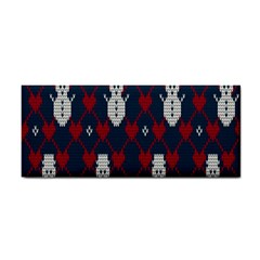 Christmas-seamless-knitted-pattern-background 004 Hand Towel by nate14shop