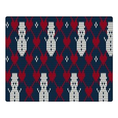 Christmas-seamless-knitted-pattern-background 004 Double Sided Flano Blanket (large)  by nate14shop