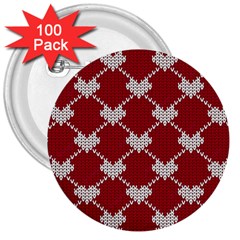 Christmas-seamless-knitted-pattern-background 3  Buttons (100 Pack) 