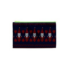 Christmas-seamless-knitted-pattern-background 005 Cosmetic Bag (xs)