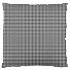 Small Soot Black And White Handpainted Houndstooth Check Watercolor Pattern Large Cushion Case (one Side) by PodArtist