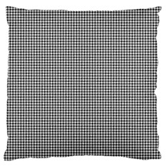 Soot Black And White Handpainted Houndstooth Check Watercolor Pattern Standard Flano Cushion Case (two Sides) by PodArtist