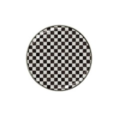 Large Black And White Watercolored Checkerboard Chess Hat Clip Ball Marker (10 Pack) by PodArtist