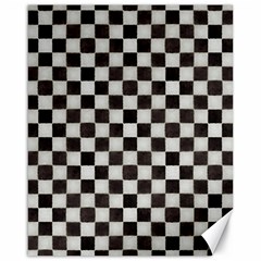 Large Black And White Watercolored Checkerboard Chess Canvas 16  X 20 